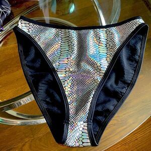 NWOT festival/bikini iridescent snakeskin bottoms
